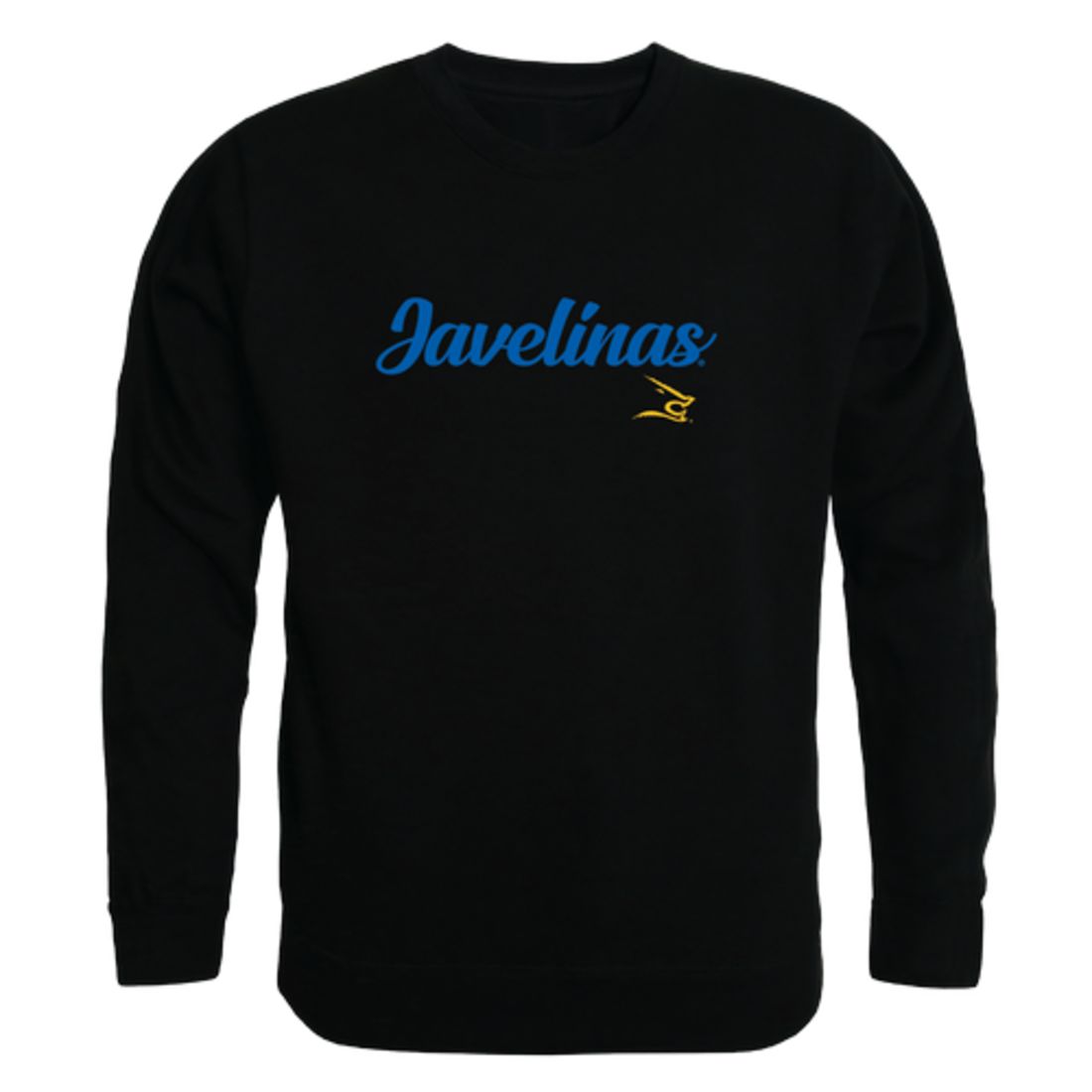 TAMUK Texas A&M University - Kingsville Javelinas Script Crewneck Pullover Sweatshirt Sweater Black-Campus-Wardrobe