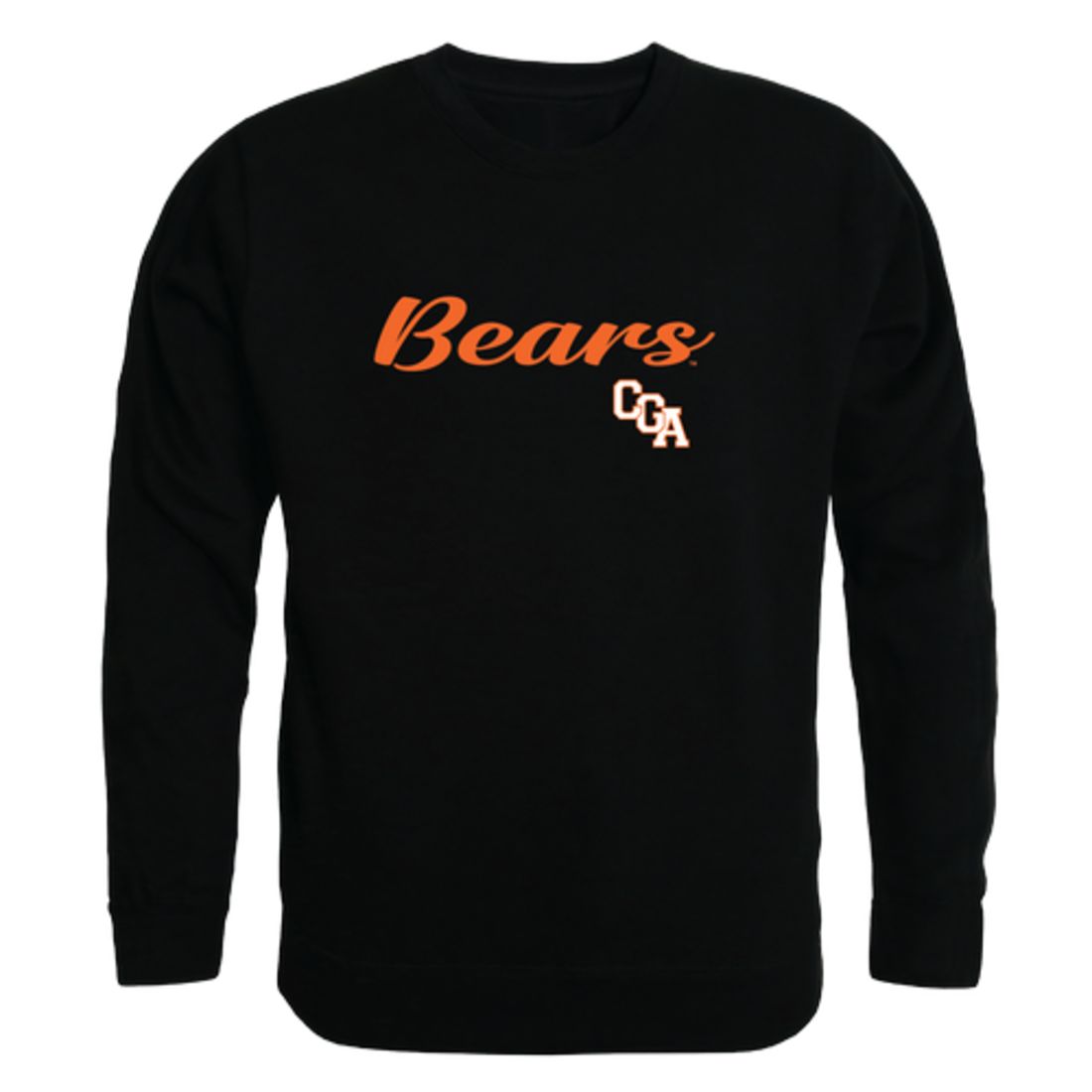 USCGA United States Coast Guard Academy Bears Script Crewneck Pullover Sweatshirt Sweater Black-Campus-Wardrobe