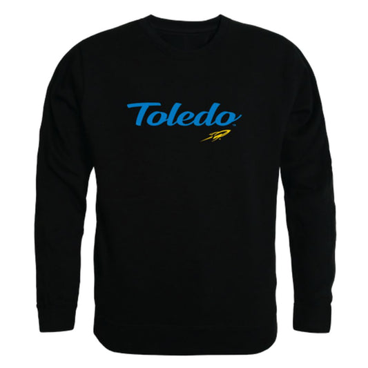 University of Toledo Rockets Script Crewneck Pullover Sweatshirt Sweater Black-Campus-Wardrobe