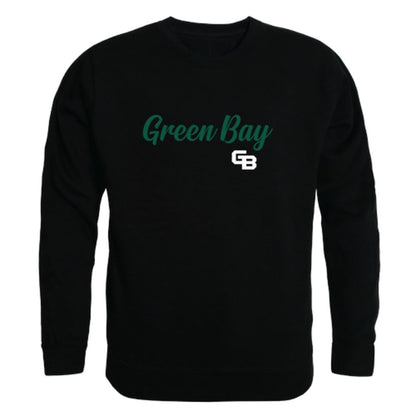 UWGB University of Wisconsin-Green Bay Phoenix Script Crewneck Pullover Sweatshirt Sweater Black-Campus-Wardrobe