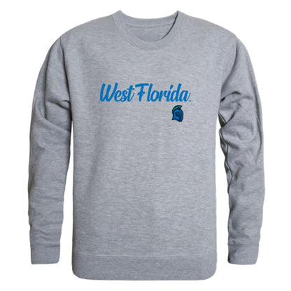 UWF University of West Florida Argonauts Script Crewneck Pullover Sweatshirt Sweater Black-Campus-Wardrobe
