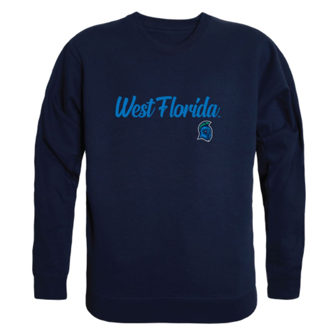 UWF University of West Florida Argonauts Script Crewneck Pullover Sweatshirt Sweater Black-Campus-Wardrobe