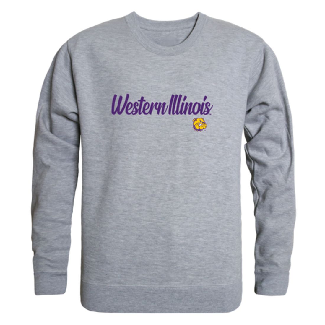 WIU Western Illinois University Leathernecks Script Crewneck Pullover Sweatshirt Sweater Black-Campus-Wardrobe