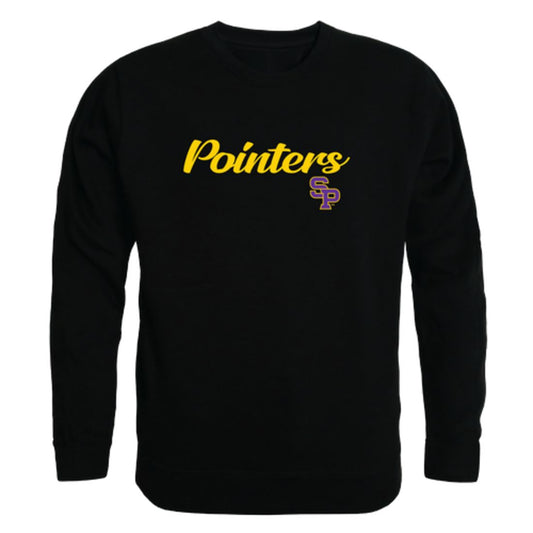 UWSP University of Wisconsin Stevens Point Pointers Script Crewneck Pullover Sweatshirt Sweater Black-Campus-Wardrobe