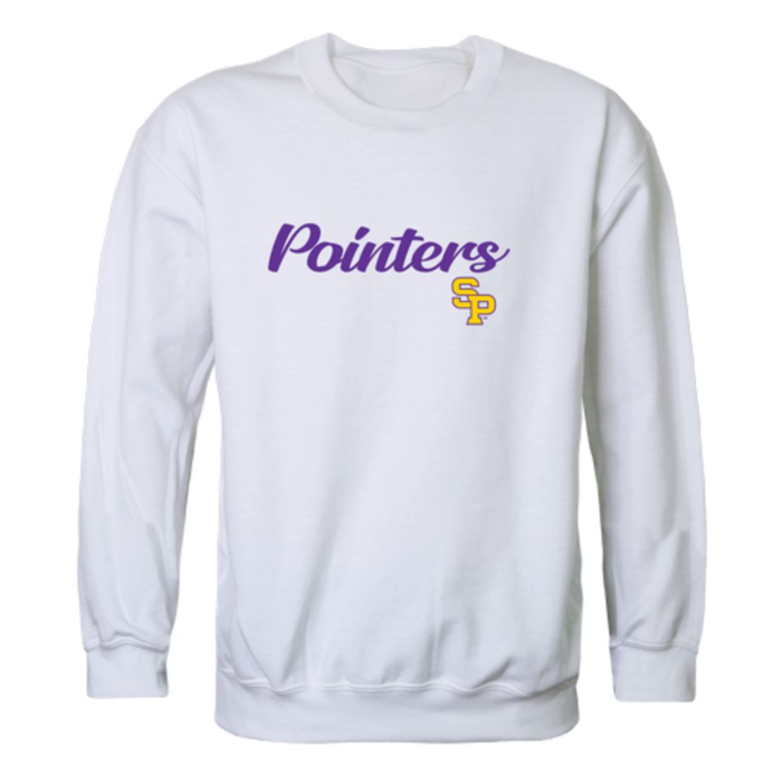 UWSP University of Wisconsin Stevens Point Pointers Script Crewneck Pullover Sweatshirt Sweater Black-Campus-Wardrobe