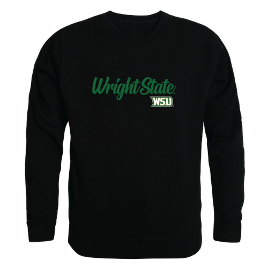Wright State University Raiders Script Crewneck Pullover Sweatshirt Sweater Black-Campus-Wardrobe