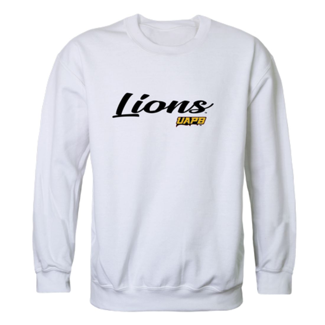 UAPB University of Arkansas Pine Bluff Golden Lions Script Crewneck Pullover Sweatshirt Sweater Black-Campus-Wardrobe