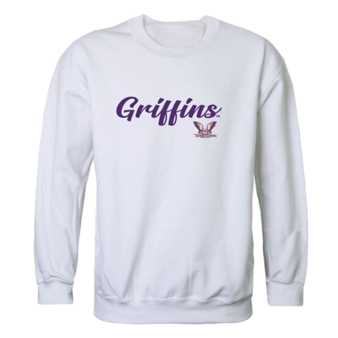 Westminster College Griffins Script Crewneck Pullover Sweatshirt Sweater Black-Campus-Wardrobe