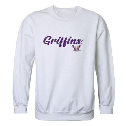 Westminster College Griffins Script Crewneck Pullover Sweatshirt Sweater Black-Campus-Wardrobe