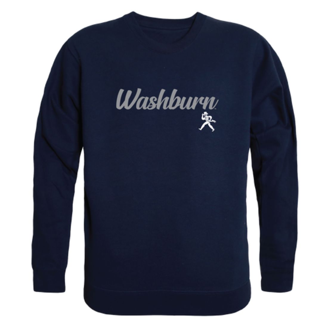 Washburn University Ichabods Script Crewneck Pullover Sweatshirt Sweater Black-Campus-Wardrobe