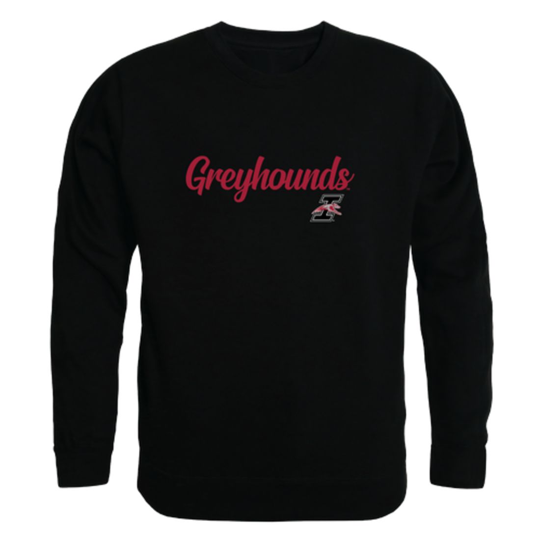UIndy University of Indianapolis Greyhounds Script Crewneck Pullover Sweatshirt Sweater Black-Campus-Wardrobe