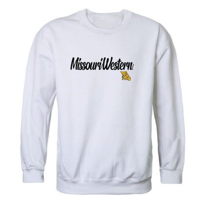 MWSU Missouri Western State University Griffons Script Crewneck Pullover Sweatshirt Sweater Black-Campus-Wardrobe