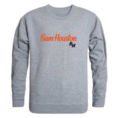 Sam Houston State University Bearkat Script Crewneck Pullover Sweatshirt Sweater Black-Campus-Wardrobe