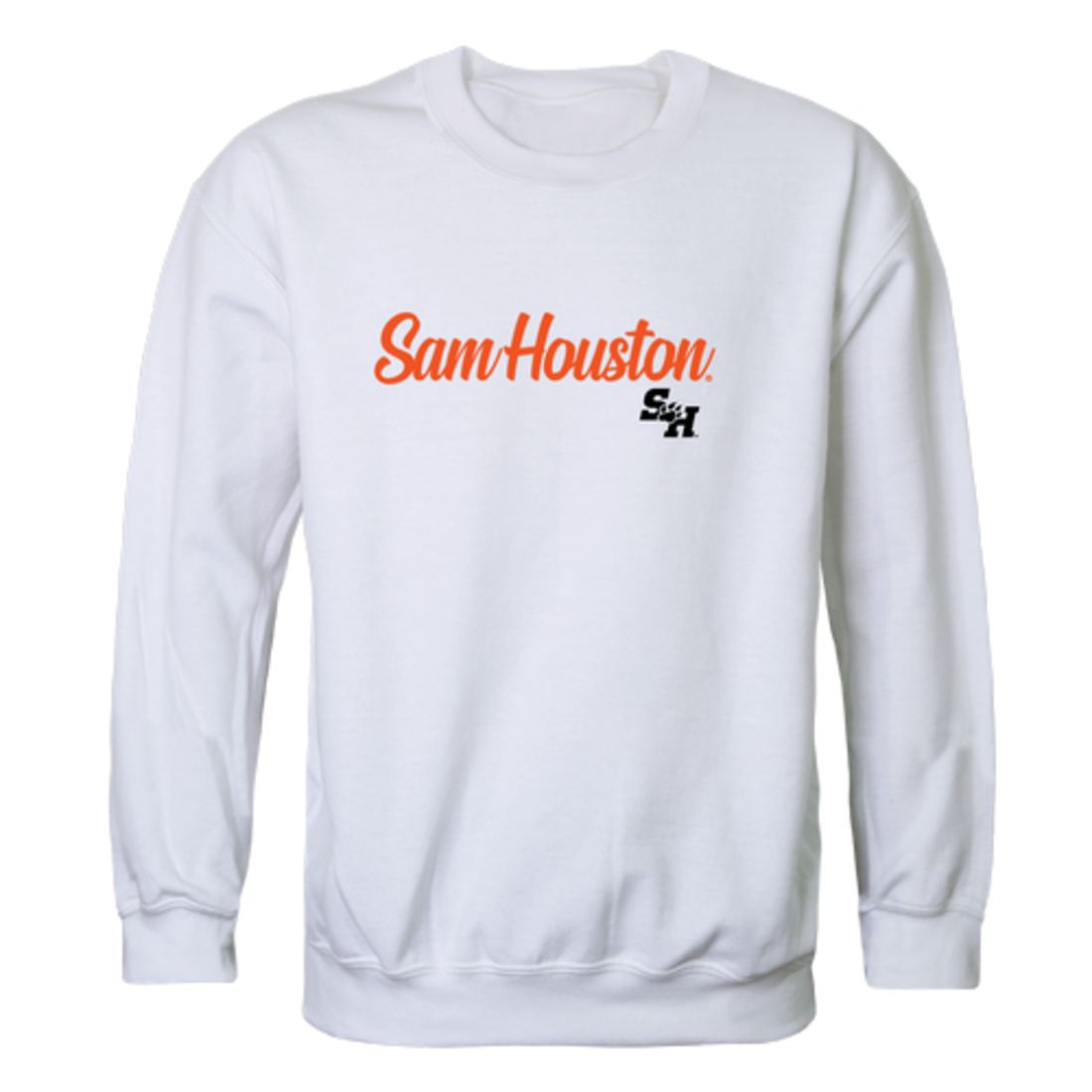 Sam Houston State University Bearkat Script Crewneck Pullover Sweatshirt Sweater Black-Campus-Wardrobe