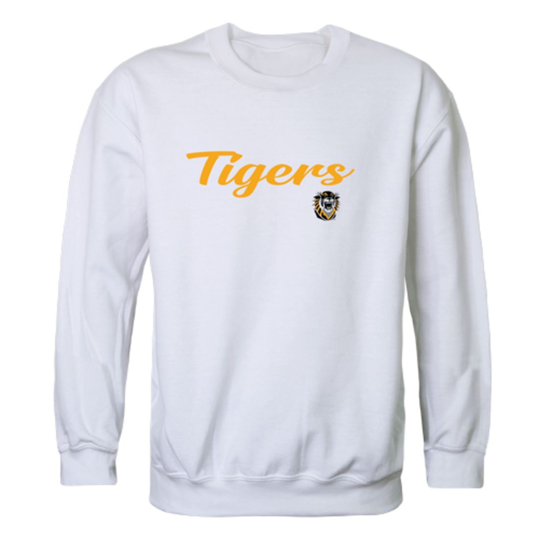FHSU Fort Hays State University Tigers Script Crewneck Pullover Sweatshirt Sweater Black-Campus-Wardrobe