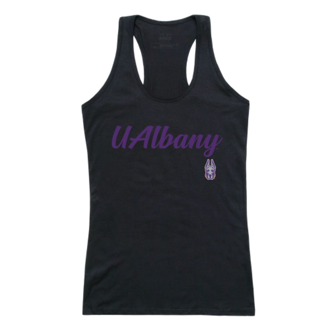 UAlbany University of Albany The Great Danes Womens Script Tank Top T-Shirt-Campus-Wardrobe