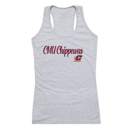 CMU Central Michigan University Chippewas Womens Script Tank Top T-Shirt-Campus-Wardrobe