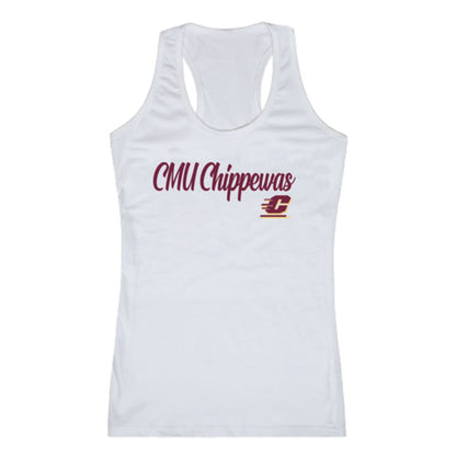 CMU Central Michigan University Chippewas Womens Script Tank Top T-Shirt-Campus-Wardrobe