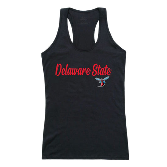 DSU Delaware State University Hornet Womens Script Tank Top T-Shirt-Campus-Wardrobe