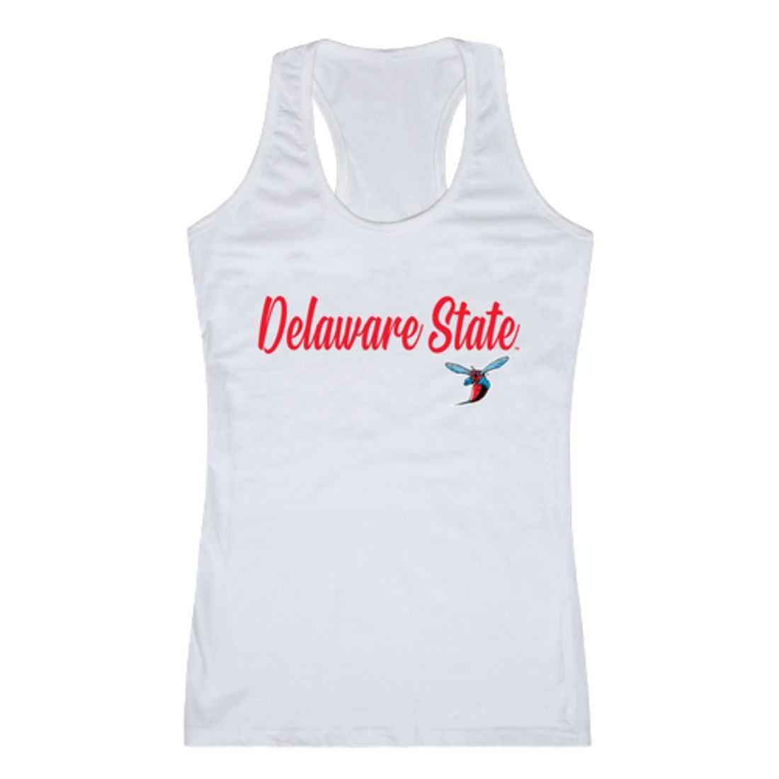 DSU Delaware State University Hornet Womens Script Tank Top T-Shirt-Campus-Wardrobe