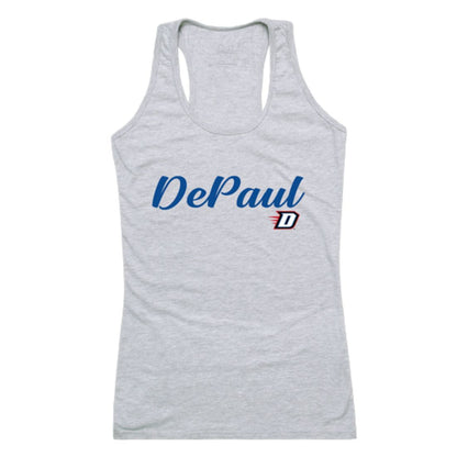 DePaul University Demons Womens Script Tank Top T-Shirt-Campus-Wardrobe