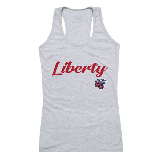 Liberty University Flames Womens Script Tank Top T-Shirt-Campus-Wardrobe