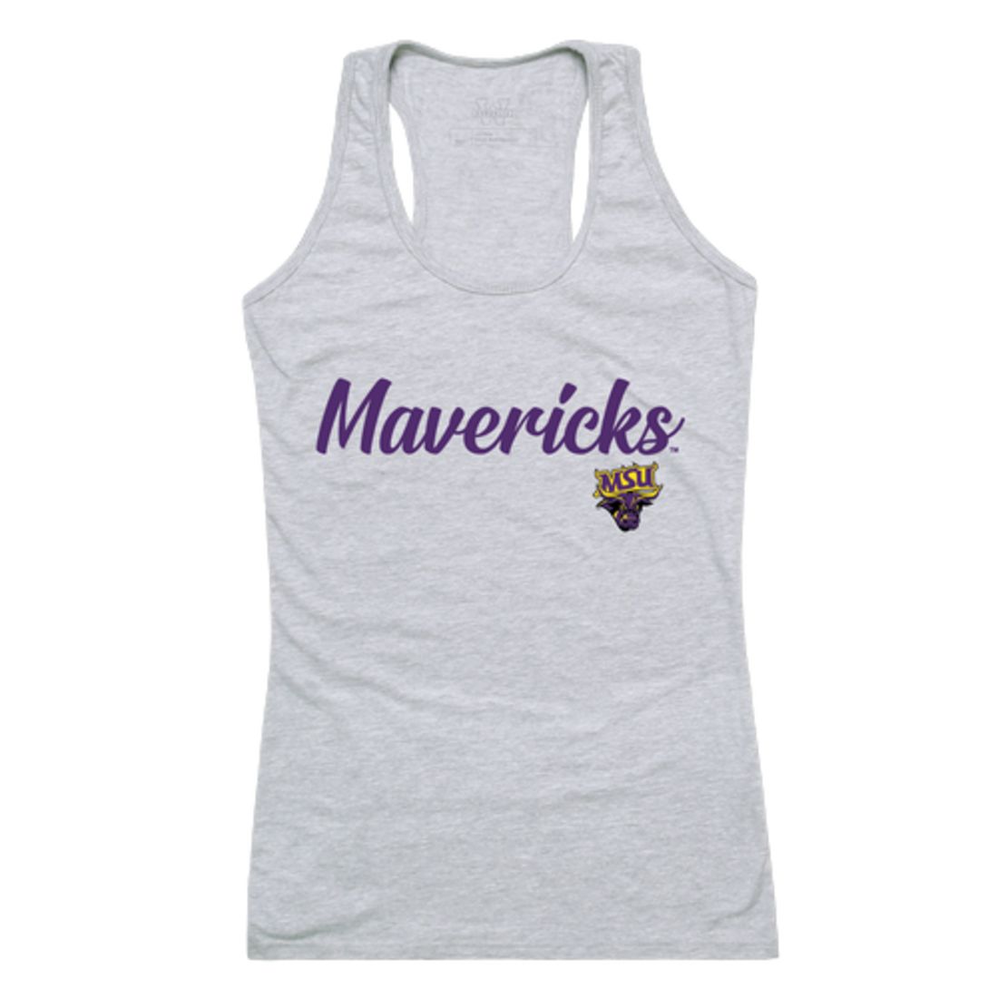 MNSU Minnesota State University Mankato Mavericks Womens Script Tank Top T-Shirt-Campus-Wardrobe
