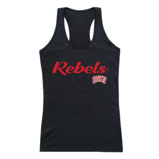 UNLV University of Nevada Las Vegas Rebels Womens Script Tank Top T-Shirt-Campus-Wardrobe