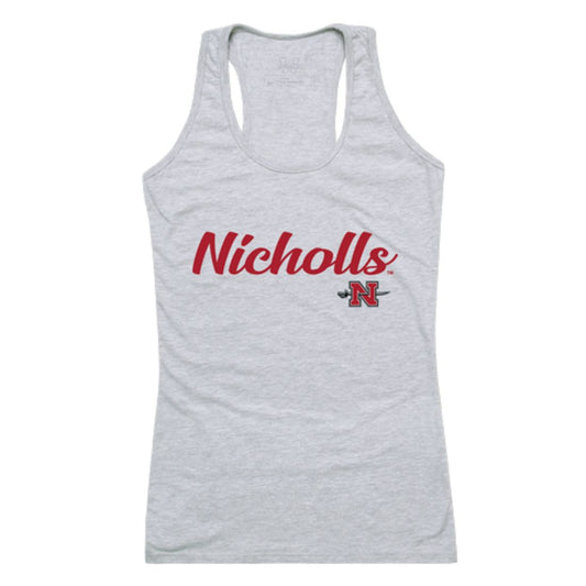 Mouseover Image, Nicholls State University Colonels Womens Script Tank Top T-Shirt-Campus-Wardrobe