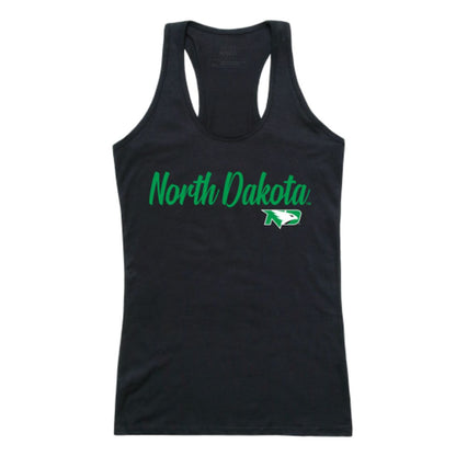 UND University of North Dakota Fighting Hawks Womens Script Tank Top T-Shirt-Campus-Wardrobe