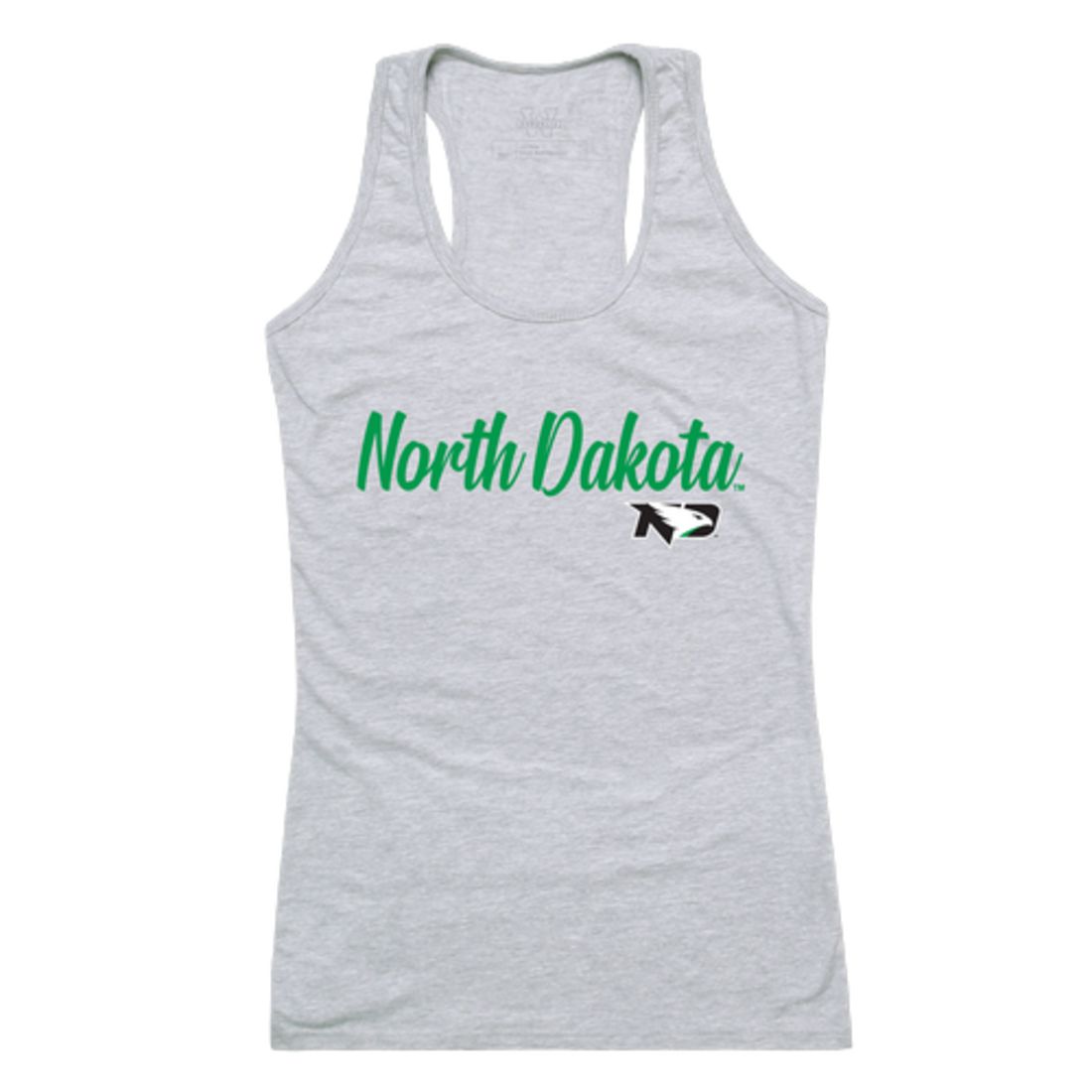 UND University of North Dakota Fighting Hawks Womens Script Tank Top T-Shirt-Campus-Wardrobe