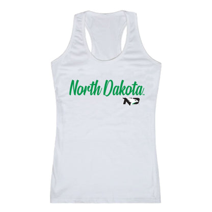 UND University of North Dakota Fighting Hawks Womens Script Tank Top T-Shirt-Campus-Wardrobe