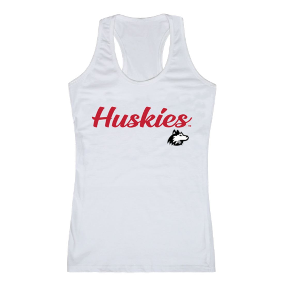 NIU Northern Illinois University Huskies Womens Script Tank Top T-Shirt-Campus-Wardrobe