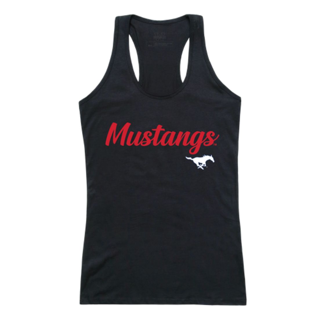SMU Southern Methodist University Mustangs Womens Script Tank Top T-Shirt-Campus-Wardrobe
