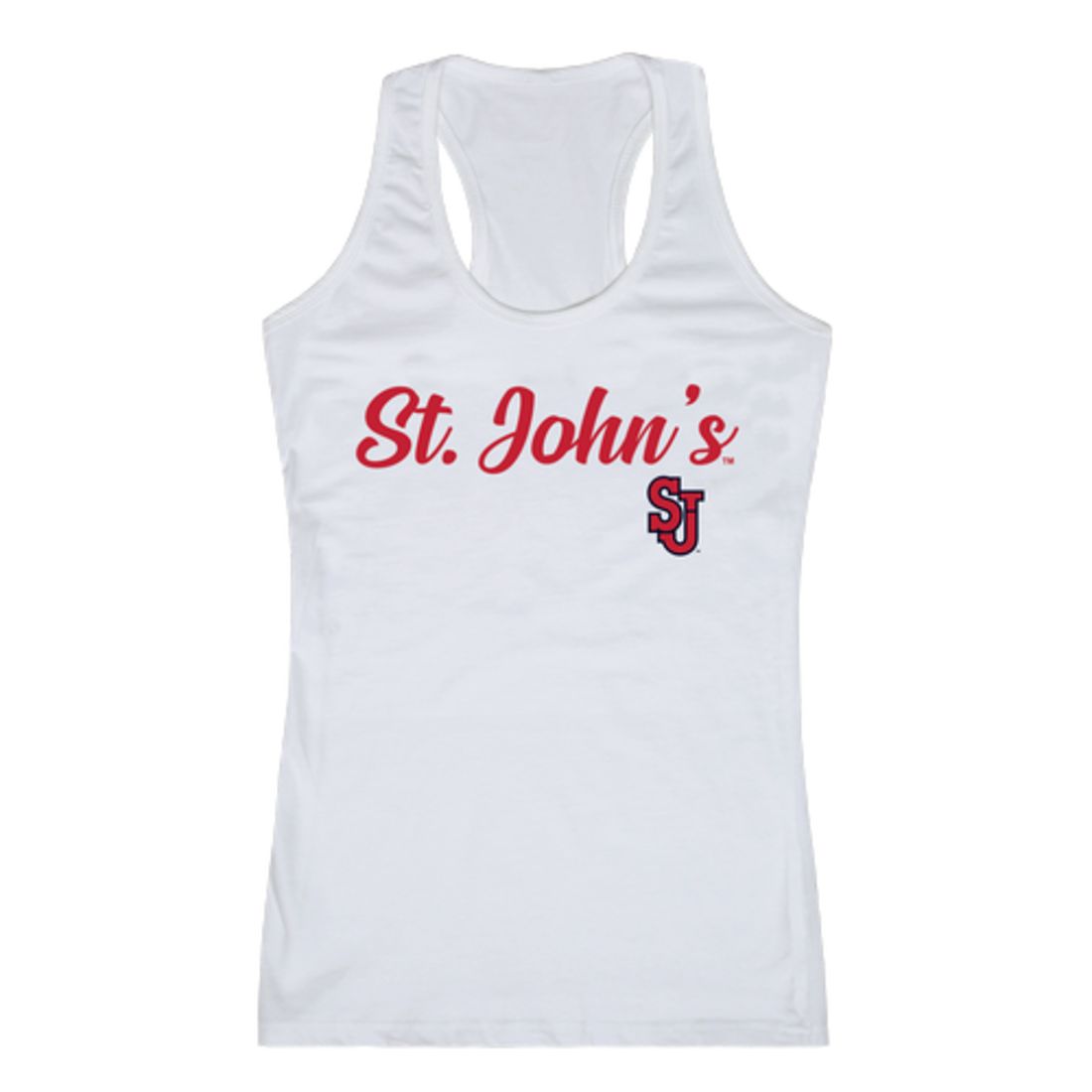 St. John's University Storm Womens Script Tank Top T-Shirt-Campus-Wardrobe