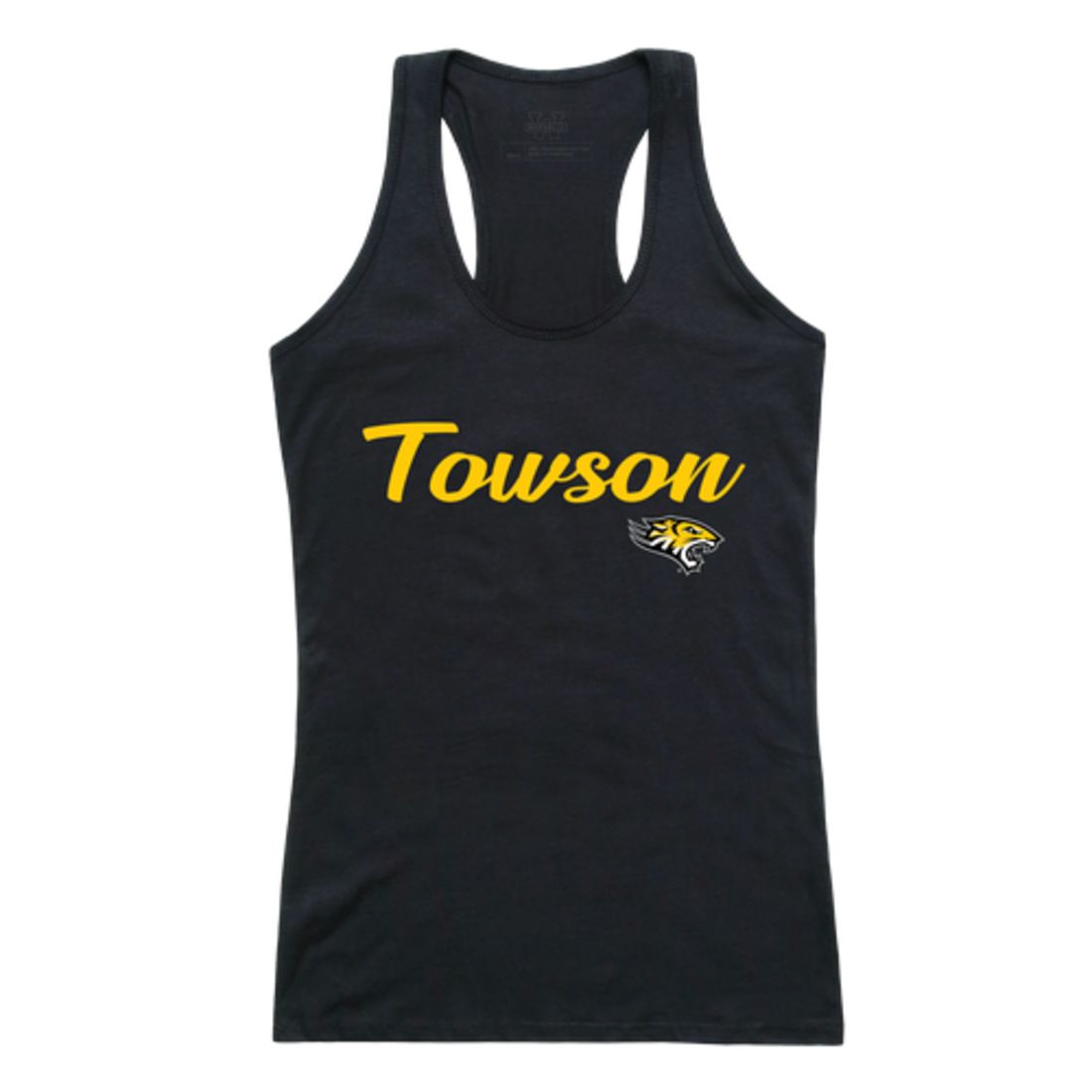 TU Towson University Tigers Womens Script Tank Top T-Shirt-Campus-Wardrobe