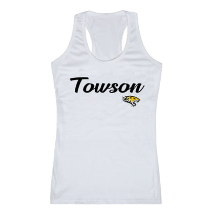 TU Towson University Tigers Womens Script Tank Top T-Shirt-Campus-Wardrobe