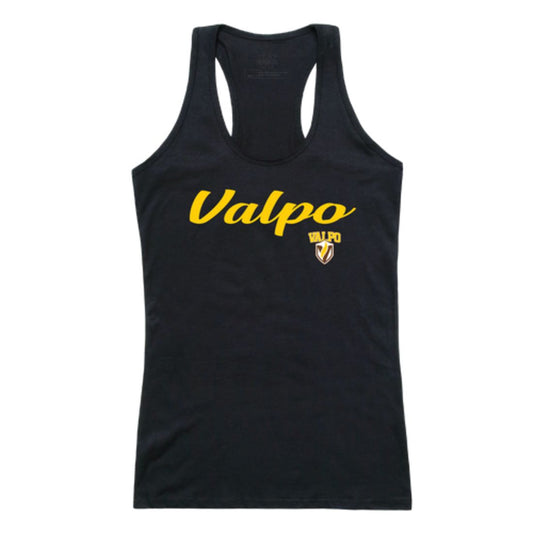 Valparaiso University Crusaders Womens Script Tank Top T-Shirt-Campus-Wardrobe