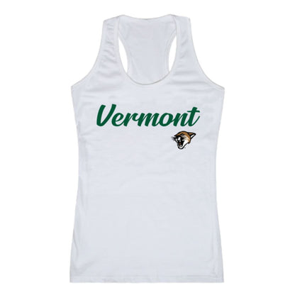 UVM University of Vermont Catamounts Womens Script Tank Top T-Shirt-Campus-Wardrobe