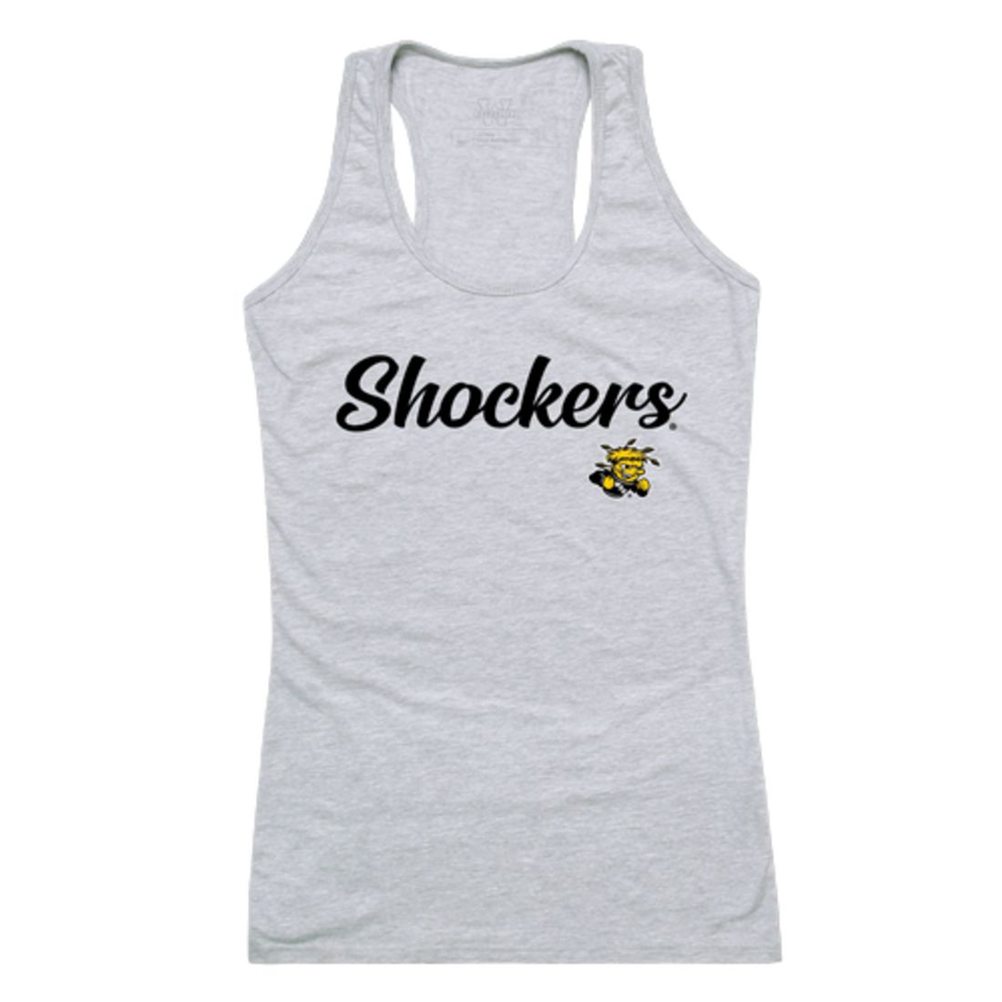 WSU Wichita State University Shockers Womens Script Tank Top T-Shirt-Campus-Wardrobe