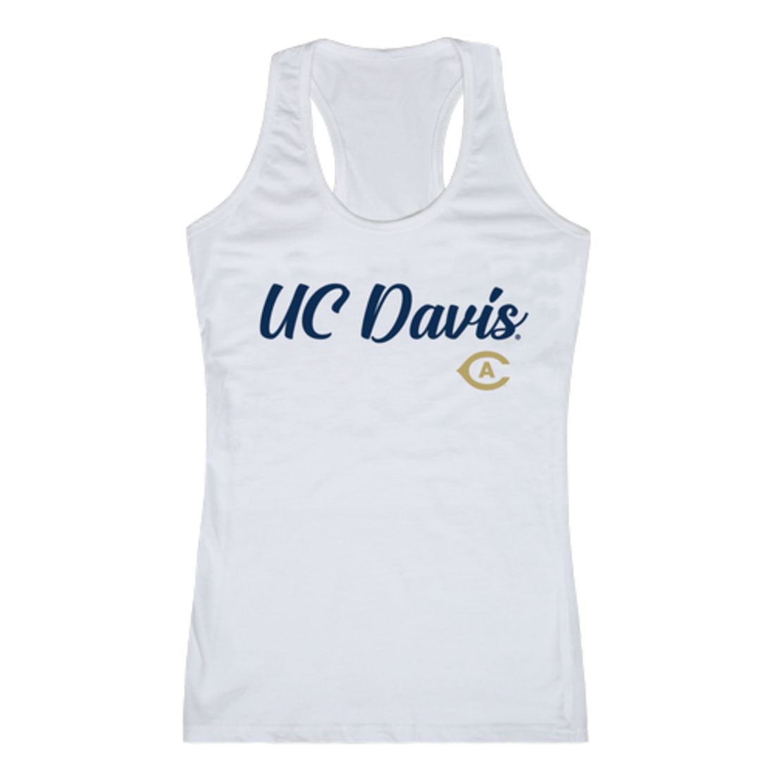 UC Davis University of California Aggies Womens Script Tank Top T-Shirt-Campus-Wardrobe