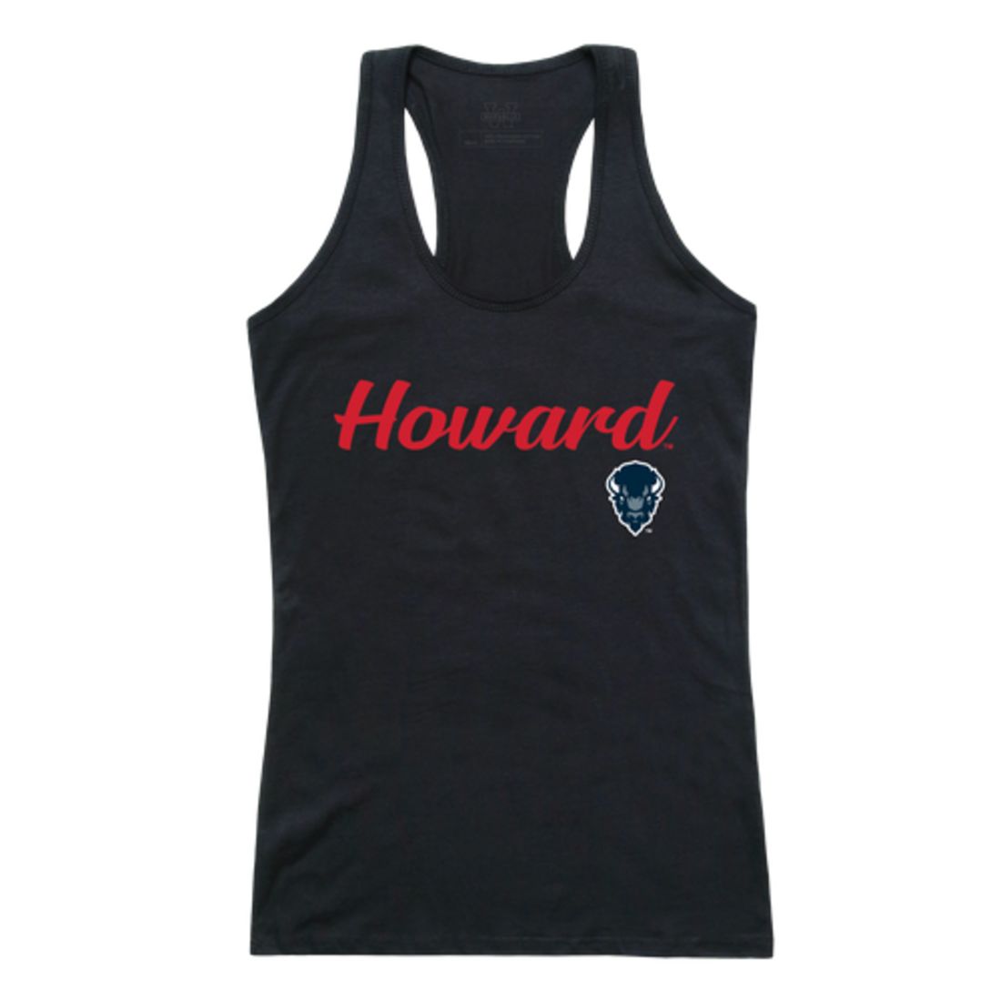Howard University Bison Womens Script Tank Top T-Shirt-Campus-Wardrobe