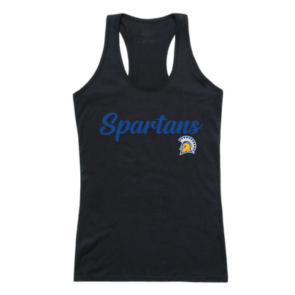 SJSU San Jose State University Spartans Womens Script Tank Top T-Shirt-Campus-Wardrobe