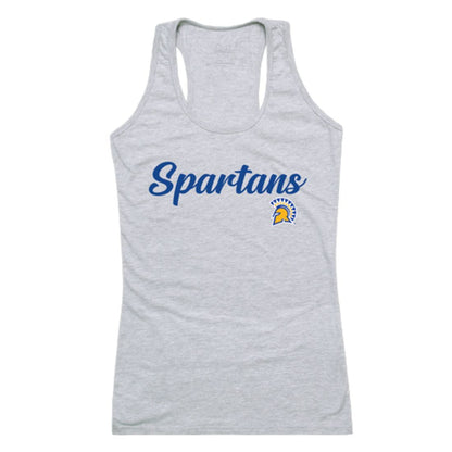 SJSU San Jose State University Spartans Womens Script Tank Top T-Shirt-Campus-Wardrobe