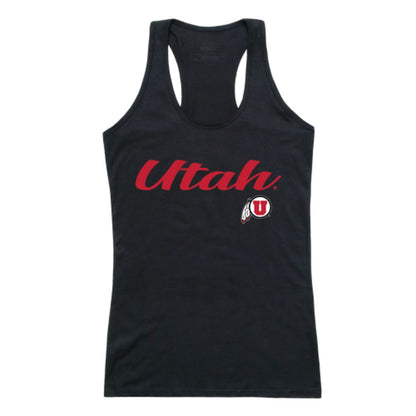 University of Utah Utes Womens Script Tank Top T-Shirt-Campus-Wardrobe