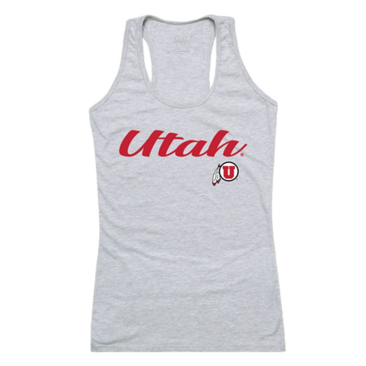 Mouseover Image, University of Utah Utes Womens Script Tank Top T-Shirt-Campus-Wardrobe