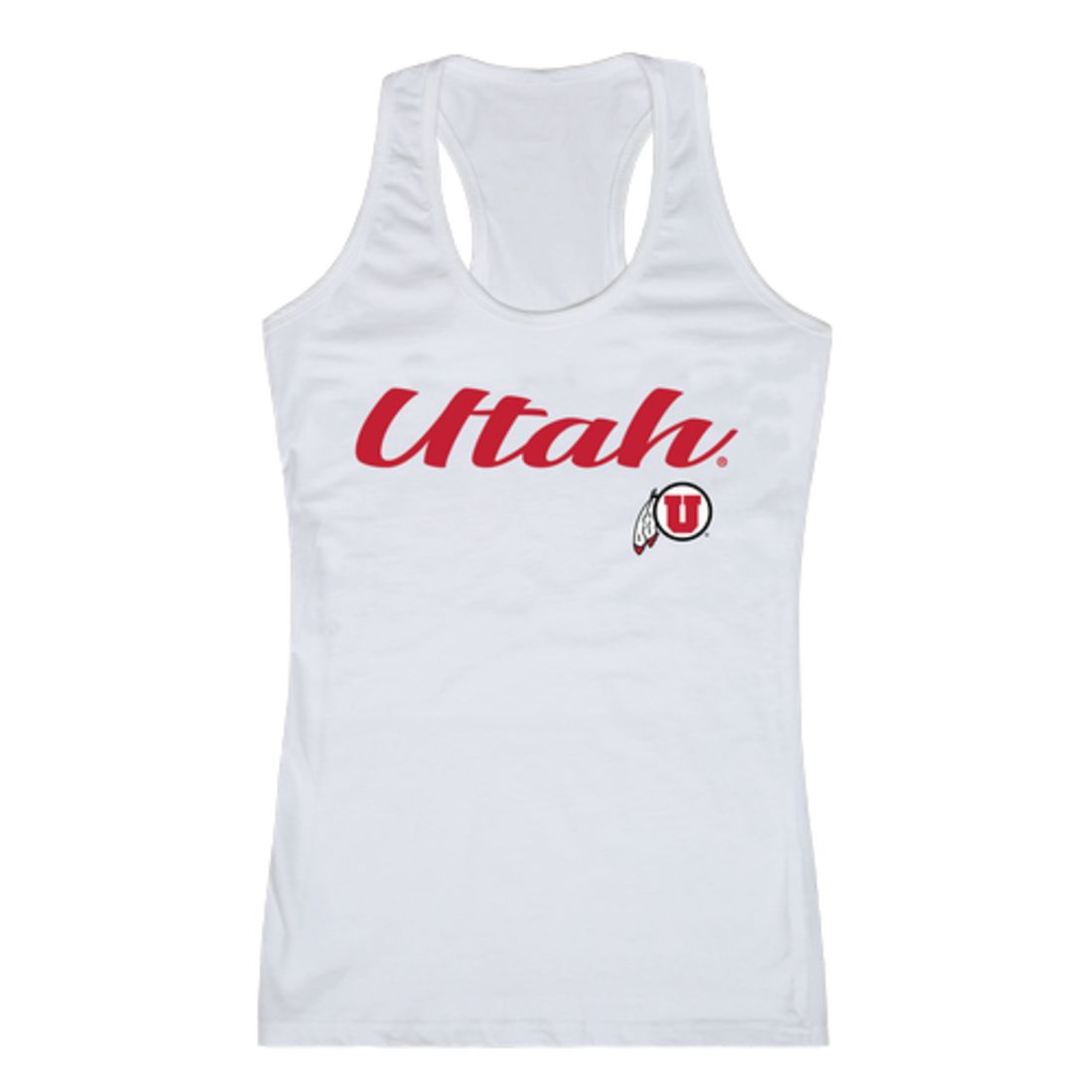 University of Utah Utes Womens Script Tank Top T-Shirt-Campus-Wardrobe