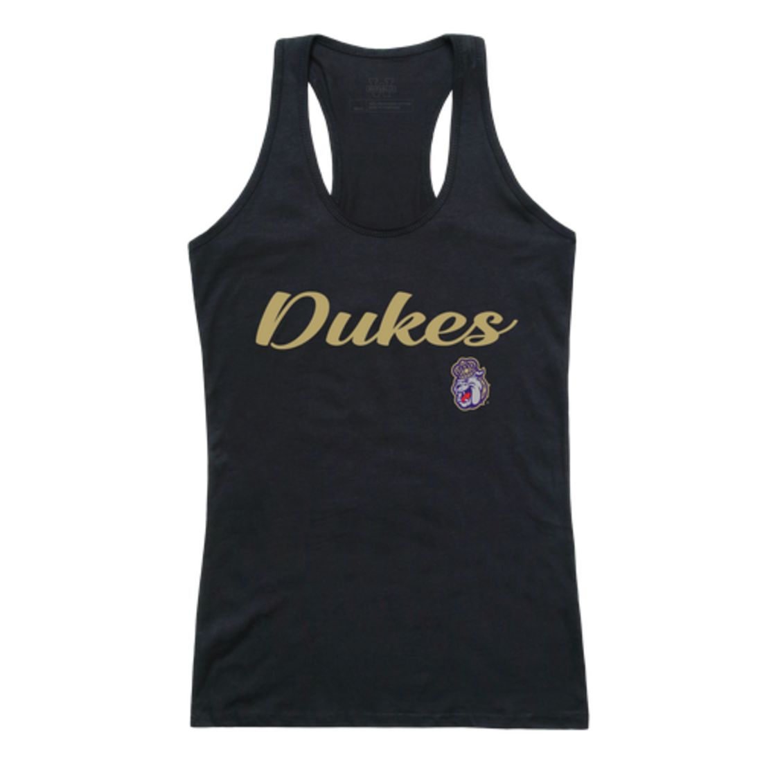 JMU James Madison University Dukes Womens Script Tank Top T-Shirt-Campus-Wardrobe