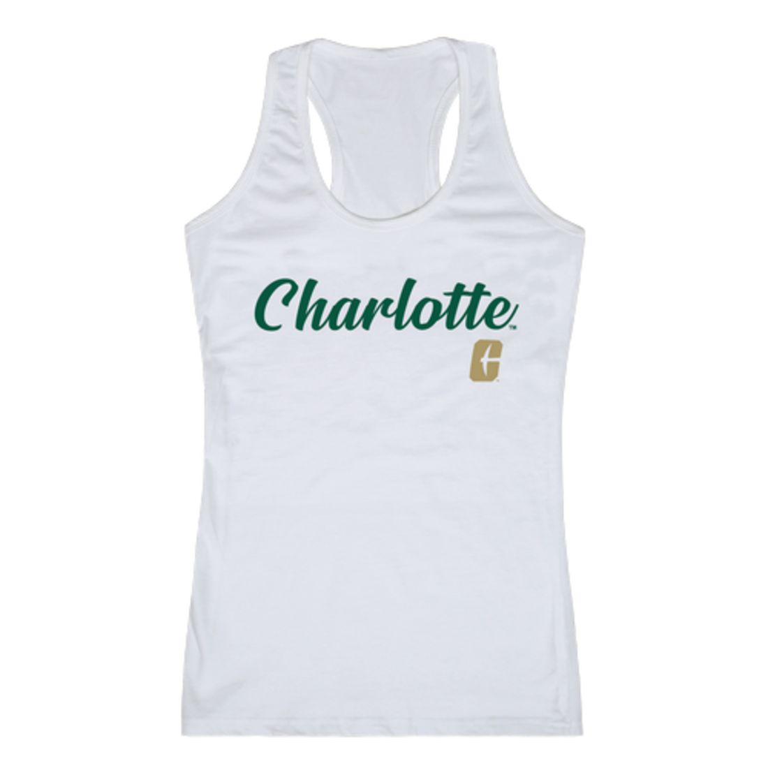 UNC University of North Carolina at Charlotte 49ers Womens Script Tank Top T-Shirt-Campus-Wardrobe