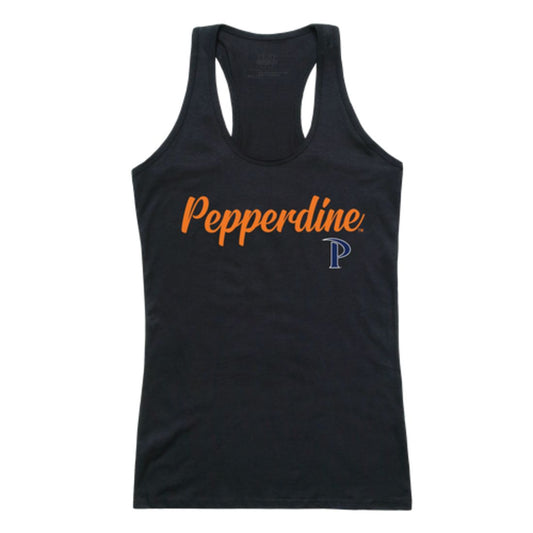 Pepperdine University Waves Womens Script Tank Top T-Shirt-Campus-Wardrobe